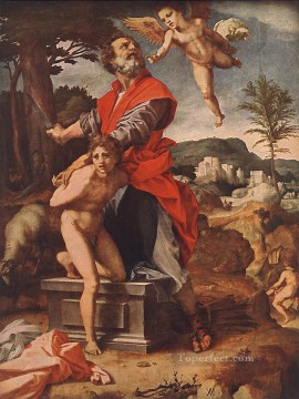 El sacrificio de Abraham manierismo renacentista Andrea del Sarto Pinturas al óleo